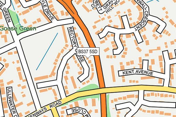BS37 5SD map - OS OpenMap – Local (Ordnance Survey)
