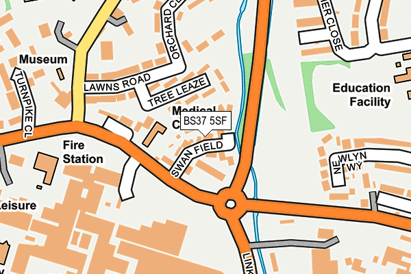 BS37 5SF map - OS OpenMap – Local (Ordnance Survey)