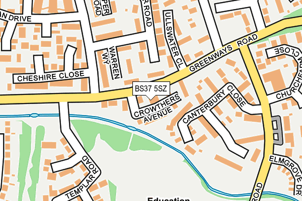BS37 5SZ map - OS OpenMap – Local (Ordnance Survey)