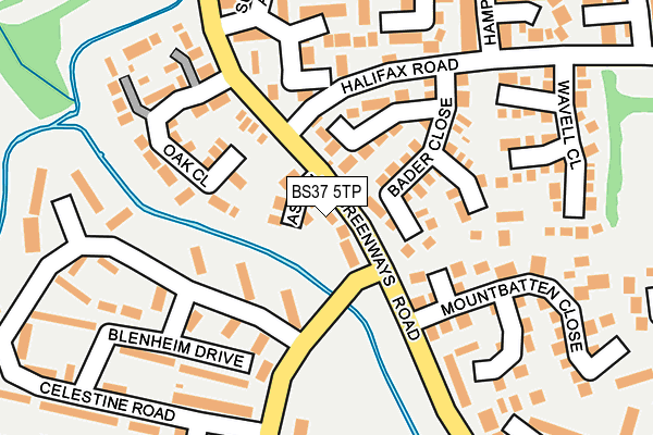 BS37 5TP map - OS OpenMap – Local (Ordnance Survey)