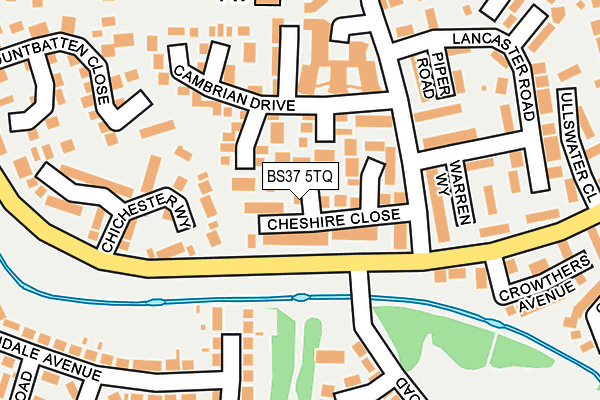 BS37 5TQ map - OS OpenMap – Local (Ordnance Survey)