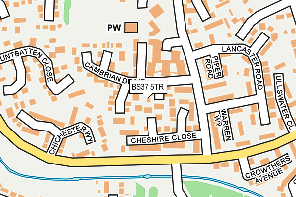 BS37 5TR map - OS OpenMap – Local (Ordnance Survey)