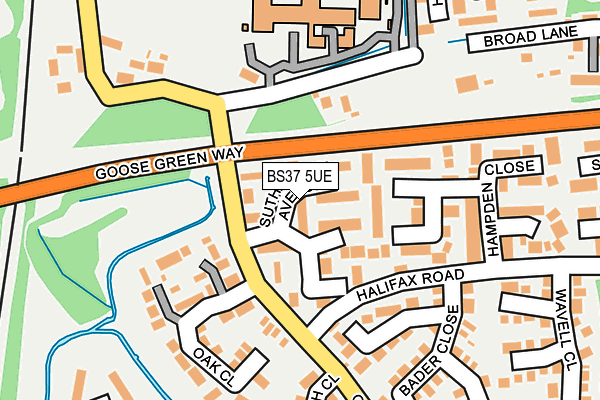 BS37 5UE map - OS OpenMap – Local (Ordnance Survey)