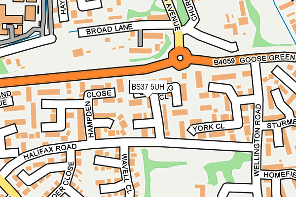 BS37 5UH map - OS OpenMap – Local (Ordnance Survey)