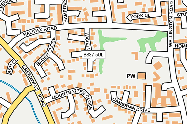 BS37 5UL map - OS OpenMap – Local (Ordnance Survey)
