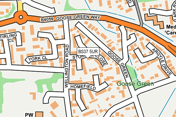 BS37 5UR map - OS OpenMap – Local (Ordnance Survey)