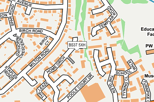BS37 5XH map - OS OpenMap – Local (Ordnance Survey)