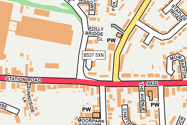BS37 5XN map - OS OpenMap – Local (Ordnance Survey)