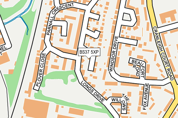 BS37 5XP map - OS OpenMap – Local (Ordnance Survey)