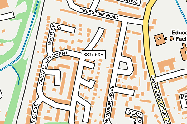 BS37 5XR map - OS OpenMap – Local (Ordnance Survey)