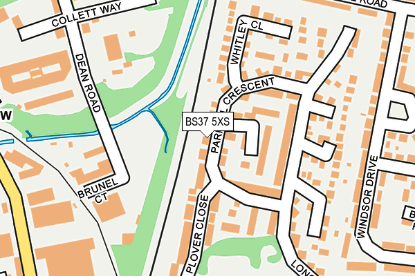 BS37 5XS map - OS OpenMap – Local (Ordnance Survey)