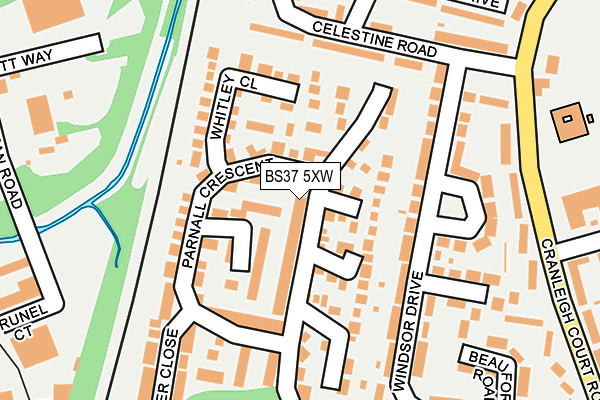 BS37 5XW map - OS OpenMap – Local (Ordnance Survey)