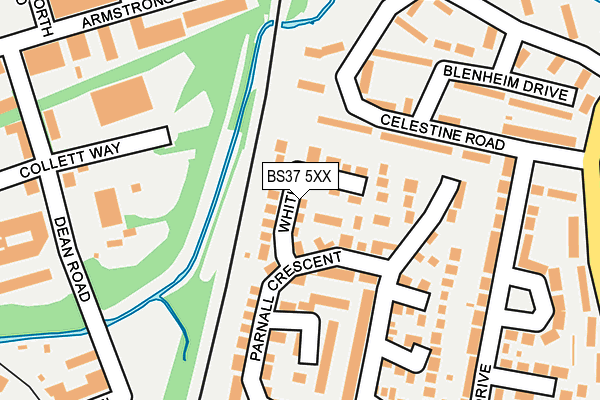 BS37 5XX map - OS OpenMap – Local (Ordnance Survey)
