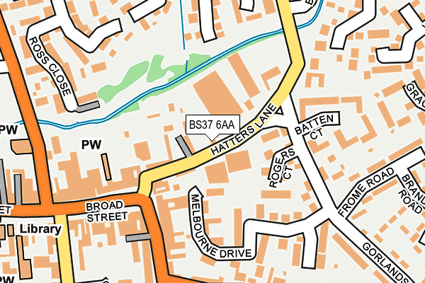 BS37 6AA map - OS OpenMap – Local (Ordnance Survey)