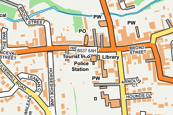 BS37 6AH map - OS OpenMap – Local (Ordnance Survey)