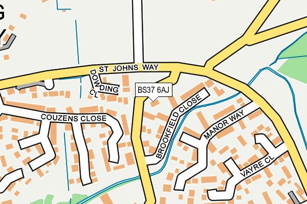 BS37 6AJ map - OS OpenMap – Local (Ordnance Survey)