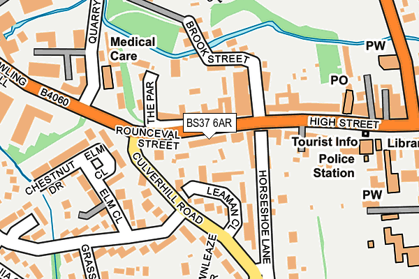 BS37 6AR map - OS OpenMap – Local (Ordnance Survey)