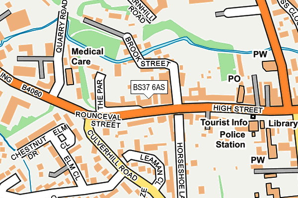 BS37 6AS map - OS OpenMap – Local (Ordnance Survey)