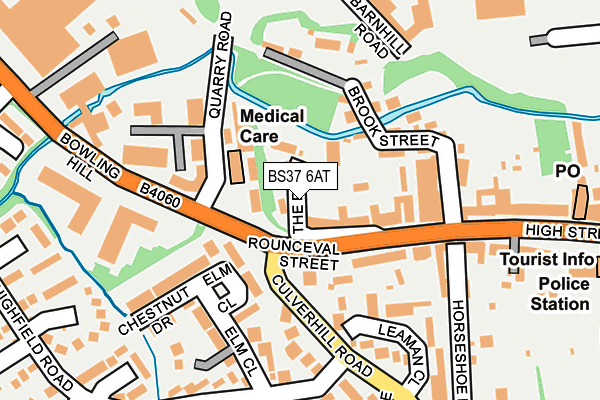 BS37 6AT map - OS OpenMap – Local (Ordnance Survey)