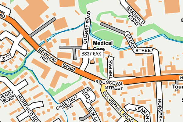 BS37 6AX map - OS OpenMap – Local (Ordnance Survey)