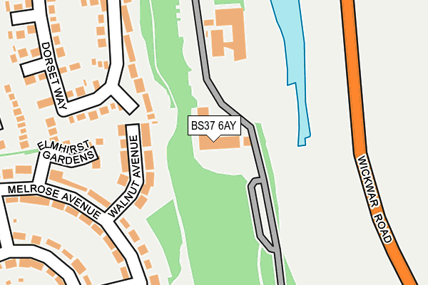 BS37 6AY map - OS OpenMap – Local (Ordnance Survey)