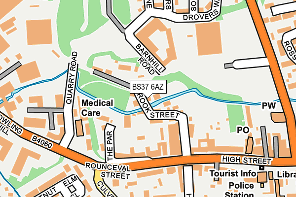 BS37 6AZ map - OS OpenMap – Local (Ordnance Survey)