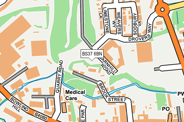 BS37 6BN map - OS OpenMap – Local (Ordnance Survey)