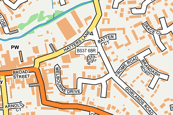 BS37 6BR map - OS OpenMap – Local (Ordnance Survey)