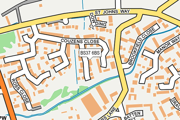 BS37 6BS map - OS OpenMap – Local (Ordnance Survey)