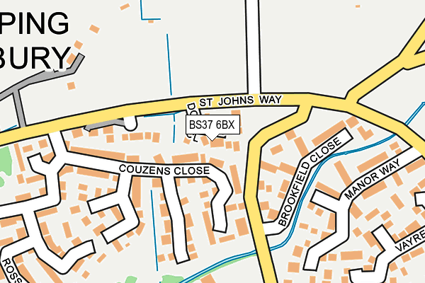 BS37 6BX map - OS OpenMap – Local (Ordnance Survey)