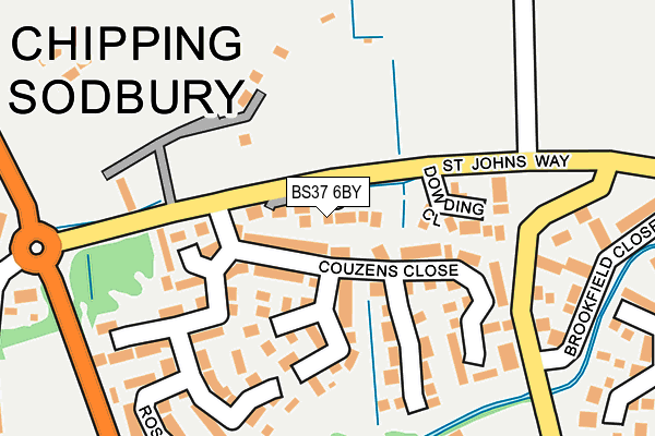 BS37 6BY map - OS OpenMap – Local (Ordnance Survey)