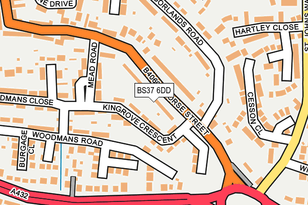 BS37 6DD map - OS OpenMap – Local (Ordnance Survey)