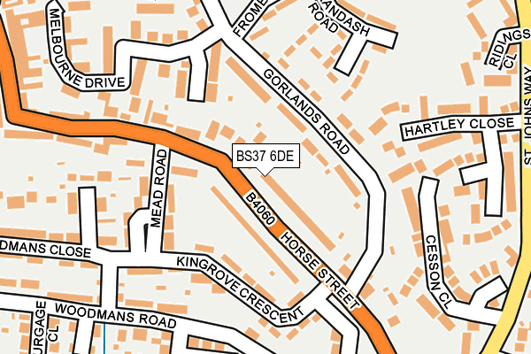 BS37 6DE map - OS OpenMap – Local (Ordnance Survey)