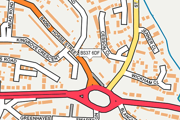 BS37 6DF map - OS OpenMap – Local (Ordnance Survey)