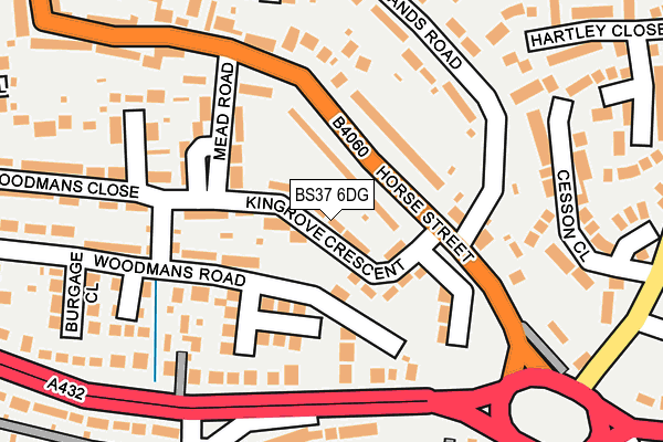 BS37 6DG map - OS OpenMap – Local (Ordnance Survey)