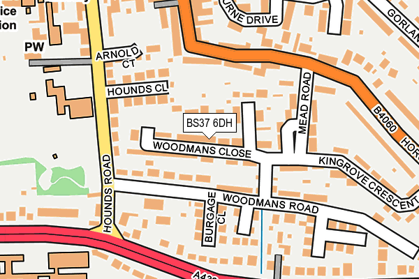 BS37 6DH map - OS OpenMap – Local (Ordnance Survey)