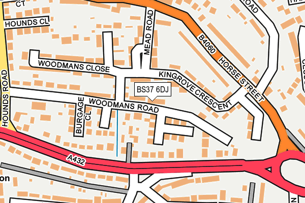 BS37 6DJ map - OS OpenMap – Local (Ordnance Survey)