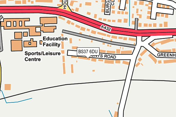 BS37 6DU map - OS OpenMap – Local (Ordnance Survey)