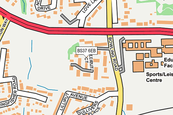 BS37 6EB map - OS OpenMap – Local (Ordnance Survey)