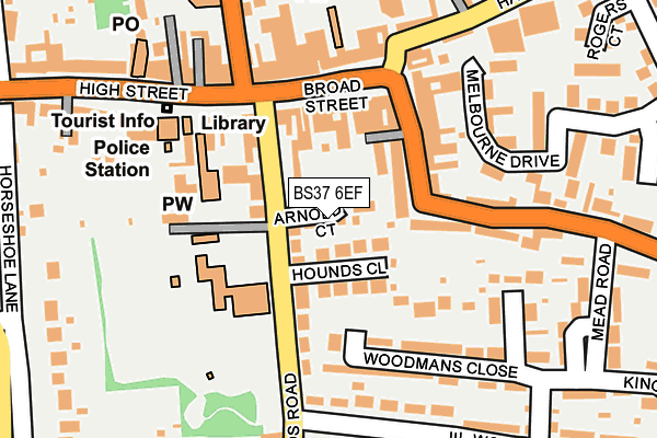 BS37 6EF map - OS OpenMap – Local (Ordnance Survey)