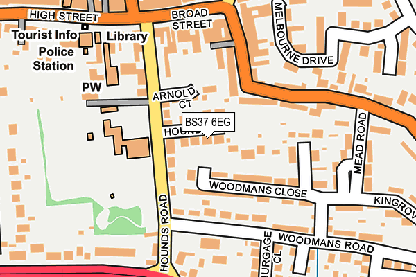 BS37 6EG map - OS OpenMap – Local (Ordnance Survey)