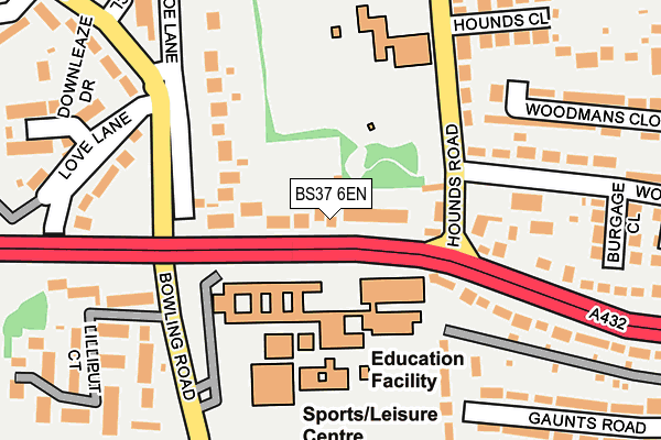 BS37 6EN map - OS OpenMap – Local (Ordnance Survey)