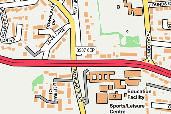 BS37 6EP map - OS OpenMap – Local (Ordnance Survey)