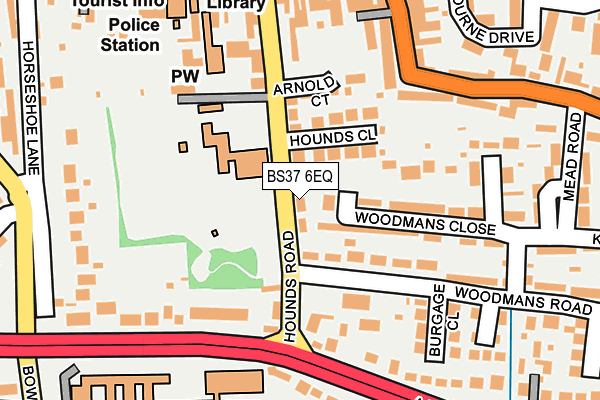 BS37 6EQ map - OS OpenMap – Local (Ordnance Survey)