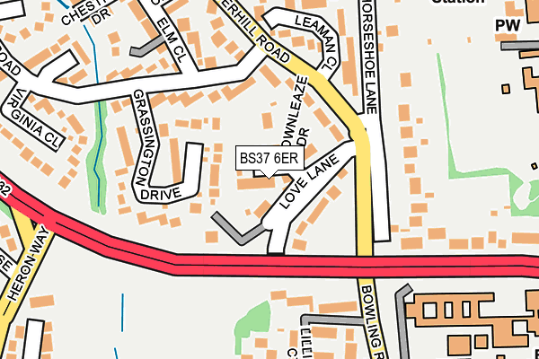 BS37 6ER map - OS OpenMap – Local (Ordnance Survey)