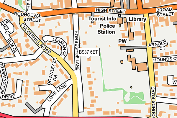 BS37 6ET map - OS OpenMap – Local (Ordnance Survey)