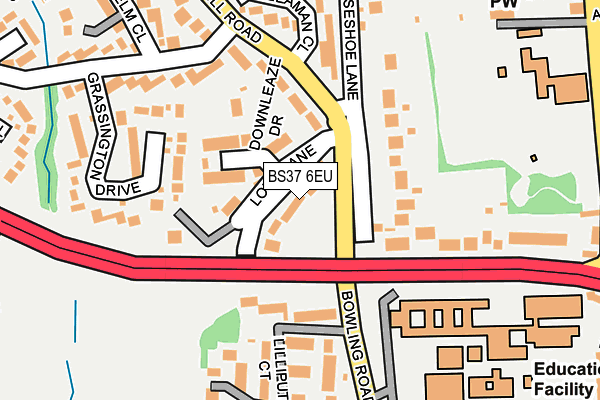 BS37 6EU map - OS OpenMap – Local (Ordnance Survey)