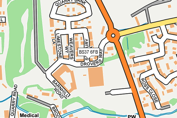 BS37 6FB map - OS OpenMap – Local (Ordnance Survey)