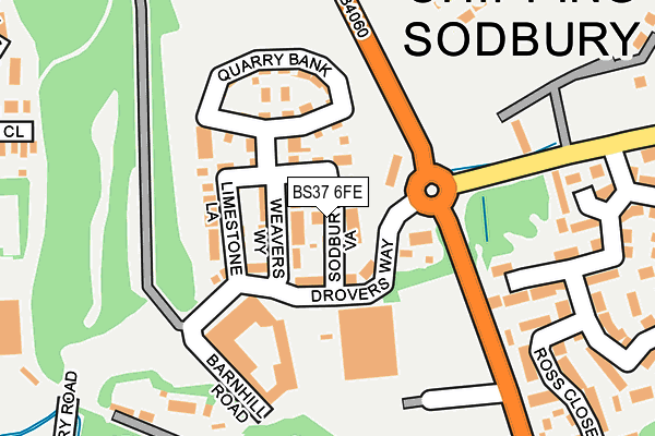 BS37 6FE map - OS OpenMap – Local (Ordnance Survey)