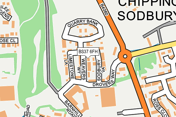 BS37 6FH map - OS OpenMap – Local (Ordnance Survey)